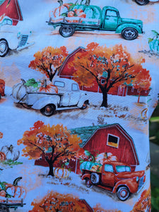 Fall Themed Harvest Trucks Apron