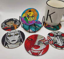 Load image into Gallery viewer, Horror Movie Themed Bling Coaster Set