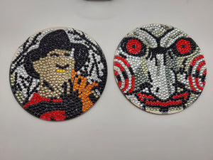 Horror Movie Themed Bling Coaster Set