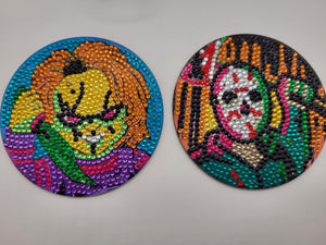 Horror Movie Themed Bling Coaster Set