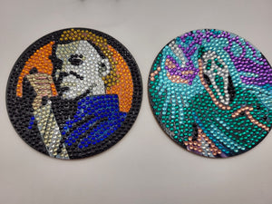 Horror Movie Themed Bling Coaster Set