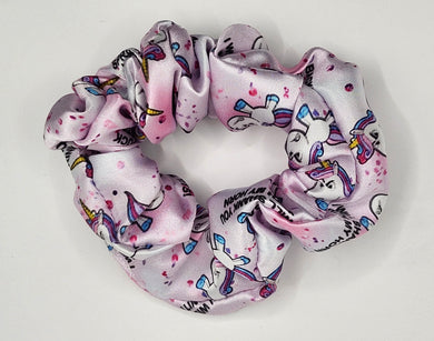 Grumpy Unicorn Satin Scrunchie