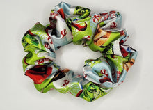 Load image into Gallery viewer, Grinch Satin Scrunchie