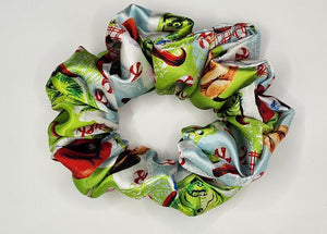 Grinch Satin Scrunchie