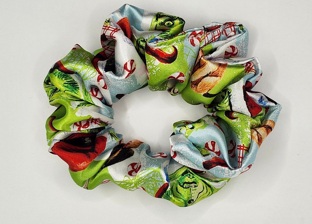 Grinch Satin Scrunchie