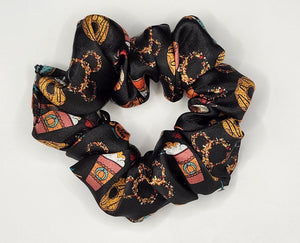 Coffee Mickey Satin Scrunchie