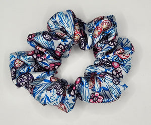 Mickey Flowers Satin Scrunchie