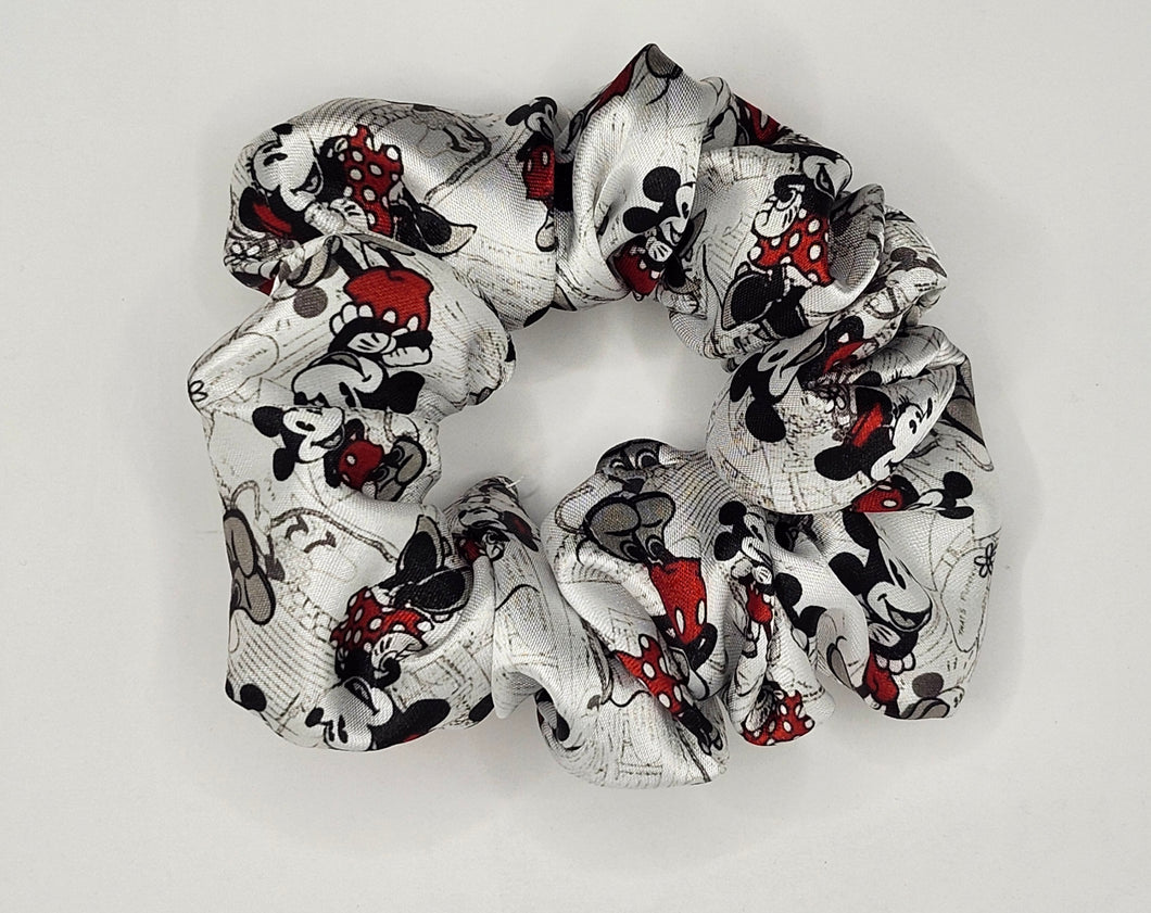 Mickey & Minnie Satin Scrunchie