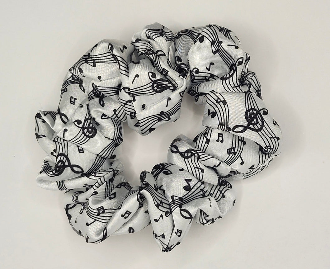 Music Notes Satin Scrunchie