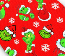 Load image into Gallery viewer, Grinch Satin Scrunchie