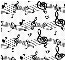 Load image into Gallery viewer, Music Notes Satin Scrunchie