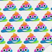 Load image into Gallery viewer, Rainbow Poop Emoji Satin Scrunchie