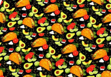 Load image into Gallery viewer, Taco &amp; Avocado Satin Scrunchie